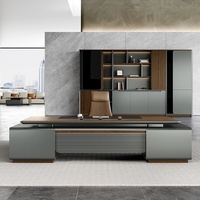 Bureau de direction en L, design moderne et luxueux, personnalisable, en MDF durable, pour usage commercial, montage facile, garantie 3 ans, bois de qualité CEO