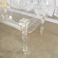 Bestseller Klarer Transparenter Acryl-Rechteck-Esstisch für Hochzeiten