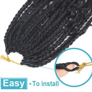 Treccia a tre fili WaveAfrican all'uncinetto, stile europeo-americano, per <span class=keywords><strong>extension</strong></span> di capelli intrecciati da <span class=keywords><strong>donna</strong></span>. - Product Image 3