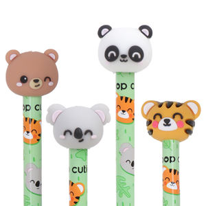 어린이용 와일드 디자인 혼합 만화 연필 고무 헤드 포함 창의적인 HB 학생용 연필 선물 문구류 - Product Image 6