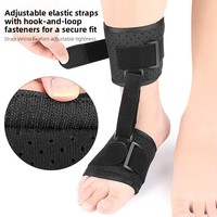 Orthèse de cheville et de pied AFO réglable, respirante, avec sangle de maintien pour pied tombant, stabilisateur de cheville anti-inversion et anti-eversion