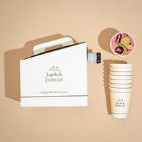 Contenant écologique en carton pour boissons de restaurant, 96 oz (1L), avec support pour gobelet, pour café, thé, lait, à emporter, avec robinet