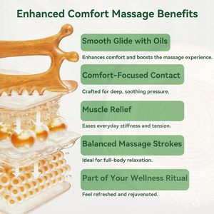 Herramienta de Masaje Gua Sha de Madera para Todo el Cuerpo y Rostro, Masajeador de Drenaje Linfático, Raspador Facial de Madera Natural, Esculpidor de Línea Mandibular, Desinflamatorio - Product Image 4