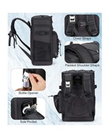 Sac à dos isotherme, sac à dos étanche de 35 L avec double compartiment pour hommes et femmes, grand sac isotherme pour le déjeuner
