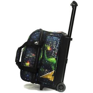 Large Capacity Trolley Bowling Ball Duffel Bag with <b>Shoe</b> Compartment Roller 2 Balls Bowling Ball Bag with Wheel - Product Image 5