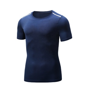 Camisetas deportivas con Logo personalizado para hombre, camisas 90% de poliéster y 10% de LICRA para gimnasio, elastán, atléticas, tiburones - Product Image 4