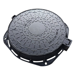 Tapa de alcantarilla esférica de hierro dúctil cuadrada doble triangular con bisagra, estándar EN124, certificada CE/ISO9001, para uso en carreteras - Product Image 2
