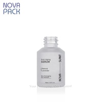 15ml 30ml 60ml 100ml bouteille de pulvérisation en verre dépoli pente épaule inclinée cosmétique bouteille d'huile essentielle du visage bouteille de toner