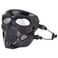 Masque facial complet coupe-vent pour motocyclette colorée Skull Skeleton Mask Paintball Game Tactical Protection Helmet Mask