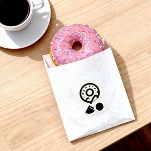 Silk Screen Printing Kraft <b>Paper</b> Bag Food Grade Environmentally Friendly Oil-Proof Odor-Free Self-Supporting <b>Grease</b>-Proof - Product Image 1