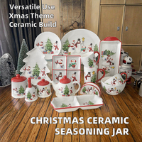 Individuelles Weihnachtsbaum-Geschirrset aus Porzellan, Weihnachtsgeschenk-Tafelservice, Keramik-Weihnachtsgeschirr-Set