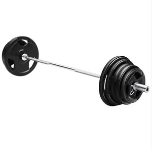 Wholesale fitness training free weights gym equipment ez barbell bar straight bar curl bar for weightlifting