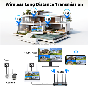 Sistema de Cámara de Seguridad WiFi para Exteriores, Kit NVR con Cámara Tipo Bala Inalámbrica de 2 Canales, 3MP, Pantalla LCD de 7'', OEM - Product Image 2