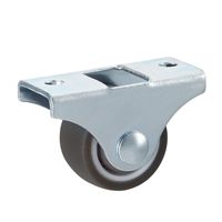 Petite roue pivotante rigide en caoutchouc 30 mm (1,25 pouce) pour chariot industriel, chariot de bar, coin avec verrou, roue double 2 pouces en TPE