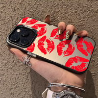 Argent Rouge Lip Print Iphone 16 Pro Max Sports Antichoc Mobile Phone Case PC Material Factory Price No Special Craft Direct GUA