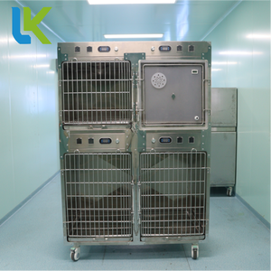 <span class=keywords><strong>Cage</strong></span> vétérinaire pour chien en acier inoxydable massif de la marque LK pour hôpital vétérinaire, soins intensifs avec oxygène - Product Image 1