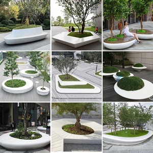 Shopping Mall Fiberglass <b>Leisure</b> Seat Outdoor Garden Creative Tree Pool <b>Bench</b> Public Waiting Area Resting Trees Customized H0925 - Product Image 6