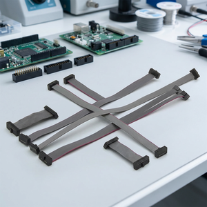 Cabo Flat Ribbon 1.27mm Pitch 14 Pinos IDC Macho-Macho 2678 30AWG Cobre Estanhado PVC para Interconexão de PCB e Uso Industrial - Product Image 1