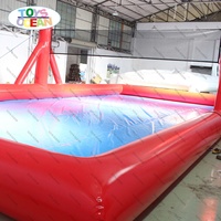 Jeu personnalisé de sports nautiques d'extérieur en PVC de qualité commerciale pour adultes et enfants terrain de volley-ball gonflable piscine de volley-ball gonflable