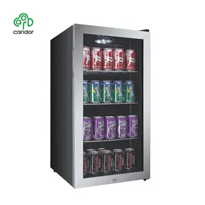 Sinceridade costume 88L /100 latas de refrigerantes frigorífico comercial loja de conveniência de exposição da bebida cooler