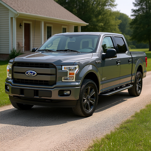 Marchepieds latéraux Ford F150 6 pouces en acier carbone noir, compatibles SuperCrew Cab, capacité 550 lb - Product Image 2