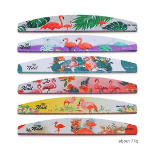 Limas de uñas profesionales 80 100 150 180 Griting Papel de lija fuerte Esmeril Uñas de doble cara Buffer Block File Art Logo Lima de uñas - Product Image 1