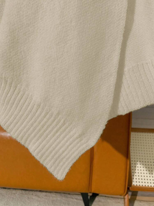 Herfst/Winter Elegante damescardigan: Diepe V-hals, effen kleur, witte kraag/manchetten, gestreepte zoom, ceintuur. Stedelijke casual stijl - Product Image 4