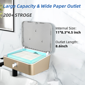 Z Dispenser tisu kamar mandi persegi, Dispenser tisu Emas Toilet ABS plastik tarik ke bawah, wadah Tisu Toilet, Dispenser handuk kertas - Product Image 6