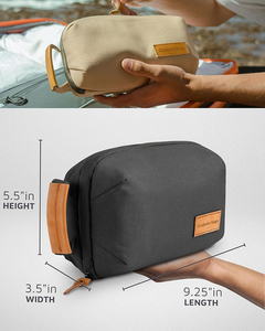 Organisateur de sac technologique, petite pochette pour appareils électroniques, étui de voyage haut de gamme en cuir pour câbles, cordons et chargeurs - Product Image 2