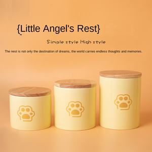 כד קרמי בעבודת יד, אטום בפני לחות, לאחסון אפר ושיער של חיות מחמד (חתולים וכלבים), למזכרת, סיטונאי - Product Image 1