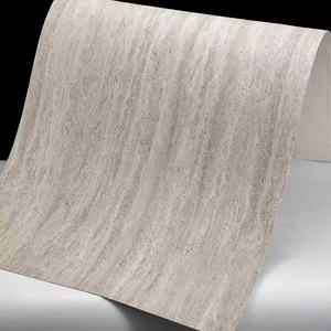 แผ่นปูผิวแบบทราเวิร์ตินสำหรับกลางแจ้งแผ่นหินผนังแบบยืดหยุ่นสีเบจแสงธรรมชาติกระเบื้องปูพื้นดีไซน์วิลล่าแบบทันสมัย - Product Image 2