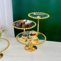 Kuchenständer Esstisch-Dekoration Dekorativer Kuchenhalter Dessert-Servierplatte für Innenpartys Speisen-Serviertablett