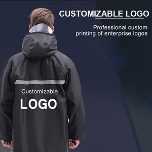 Capa de Chuva Masculina Ecológica Personalizada Design Clássico à Prova d'Água com Capuz Roupa de Chuva Individual Durável para Caminhada - Product Image 4