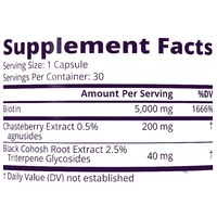 Capsules pour femmes ménopausées-Actée à grappes noires et supplément de biotine pour la repousse des cheveux et soutien hormonal-Marque privée