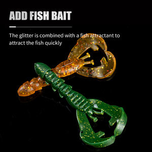 LUSHAZER 15 pcs/sac <span class=keywords><strong>Leurre</strong></span> de pêche à la crevette TPE Soft Baits Artificial Lure Creature Floating Soft Baits Crawfish for Bass Trout - Product Image 4