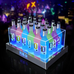 Led Acrylic Ice <b>Bucket</b> Rectangle Modern Design For Party Bars KTV Beverage Tub <b>Plastic</b> Simple Style - Product Image 4