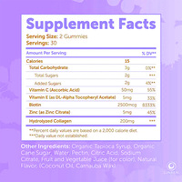 Gummies de collagène OEM pour adultes, pour femmes et hommes, avec biotine, zinc, vitamines C et E, complément alimentaire