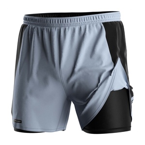 Shorts d'entraînement décontractés 2-en-1 OEM à séchage rapide, compression musculaire, double maille, taille élastique, 100 % polyester toile - Product Image 1