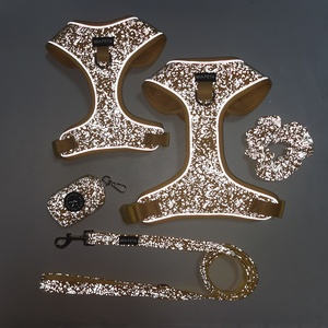 Arnés reflectante para perros, arnés para mascotas que brilla en la oscuridad, Correa y <span class=keywords><strong>collar</strong></span>, juego de bandana para bolsa de caca, Juego 6 en uno, arnés que brilla en la oscuridad - Product Image 3