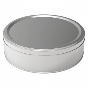 Kontensan <b>Round</b> Tin <b>Box</b> Halva Metal Container Turkey 215xH64mm 2lt Slip Lid - Product Image 2