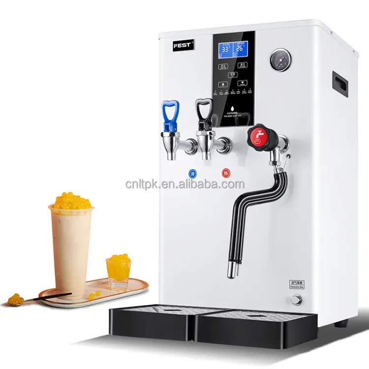 वाणिज्यिक स्वचालित भाप बॉयलर उबलने मशीन पानी हीटर वाणिज्यिक दूध बुलबुला मशीन दूध चाय की दुकान कॉफी