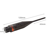 Kit de viseur laser rechargeable professionnel, mini laser avec 64 adaptateurs de 0,17 à 12 pouces, rouge/vert lumineux avec interrupteur à bouton