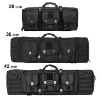 Tas Senapan Taktis Tahan Air Oxford 600D, Tas Pembawa Senapan Panjang Ganda, Ukuran 26 36 42 Inci, Logo Kustom, Pesanan Grosir