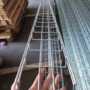 High quality galvanized steel wire mesh basket with buckle stainless steel wire mesh cable tray