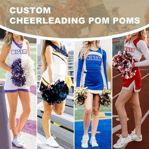 Pompons de cheerleading personnalisés en métal et plastique avec logo imprimé – Personnalisation durable du nom de marque promotionnel - Product Image 2
