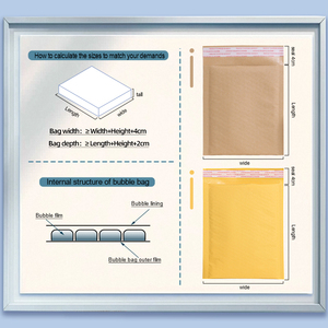 Sobres de Burbuja Kraft Ecológicos e Impermeables, Bolsas de Embalaje Acolchadas Amarillas con Autosellado para Envíos - Product Image 2
