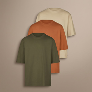 เสื้อยืดโอเวอร์ไซส์ผู้ชาย ผ้าฝ้าย 100% คอกลม สีพื้น ลำลอง แขนสั้น ผ้าเจอร์ซีย์ถัก สไตล์สตรีทแวร์ - Product Image 3