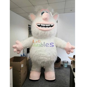 Disfraz Inflable de Mascota de <span class=keywords><strong>Booba</strong></span> el Rata, Blanco y Rosa, Disfraz de Mascota de Dibujos Animados para Adultos - Product Image 1