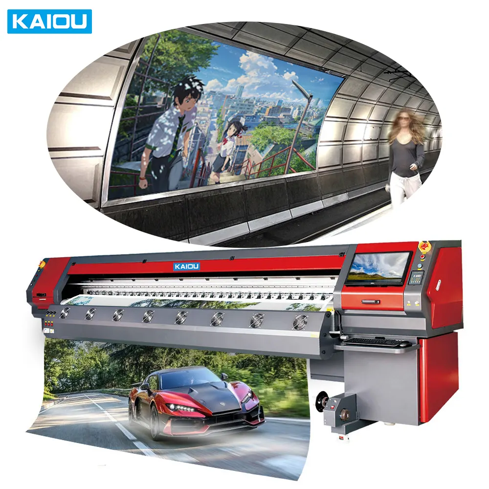 Kaiou dx5 eco solvent printer 3.2m large format automatic outdoor/indoor inkjet printer