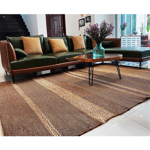 Alfombra Reversible de Estilo Oriental con Patrón Geométrico Ecológico, Tejido Hecho a Mano, Textura Suave, Aspecto Natural, Vietnam - Product Image 1